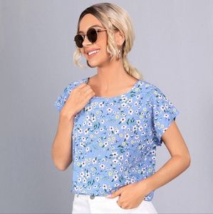 SHEIN LUNE Floral Print Top